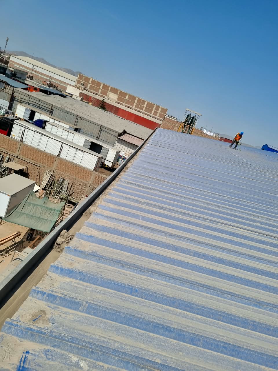 Techo con canaleta nueva terminada